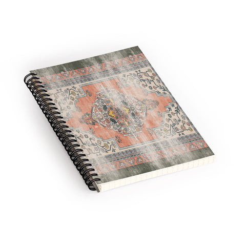 Little Arrow Design Co turkish floral orange olive Spiral Notebook