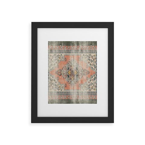 Little Arrow Design Co turkish floral orange olive Framed Art Print