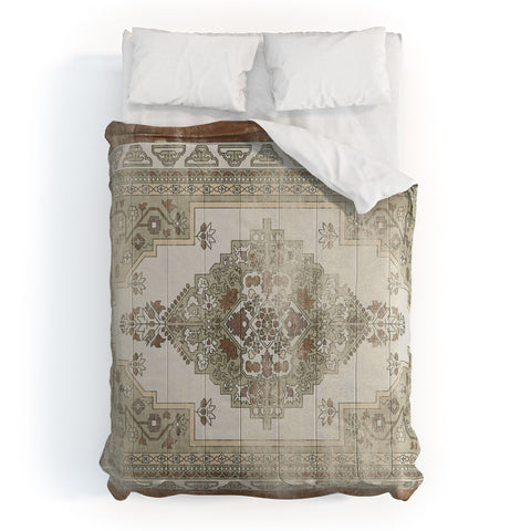 Little Arrow Design Co turkish floral sage brown Comforter