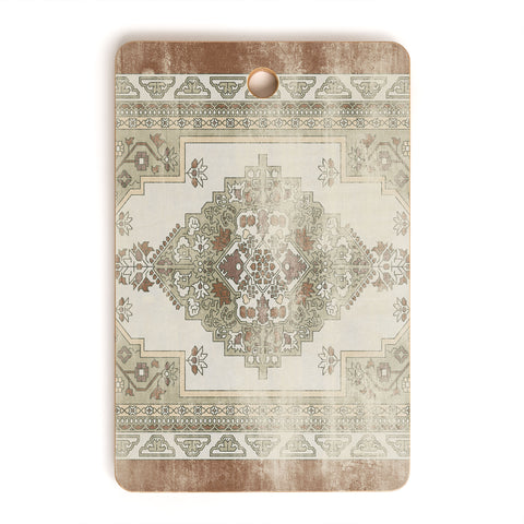 Little Arrow Design Co turkish floral sage brown Cutting Board Rectangle