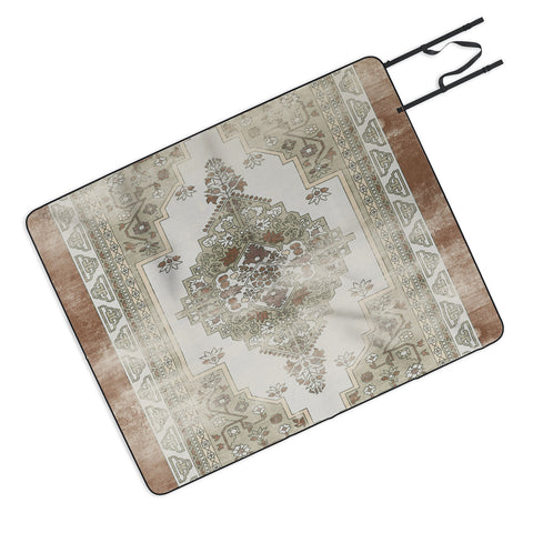Little Arrow Design Co turkish floral sage brown Picnic Blanket