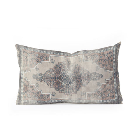 Little Arrow Design Co turkish floral warm neutrals Oblong Throw Pillow