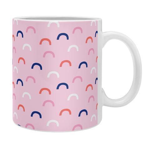 Little Arrow Design Co unicorn dreams deconstructed rainbows on pink Coffee Mug
