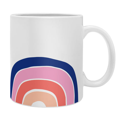 Little Arrow Design Co unicorn dreams rainbow in pink and blue Coffee Mug