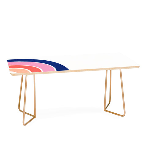 Little Arrow Design Co unicorn dreams rainbow in pink and blue Coffee Table