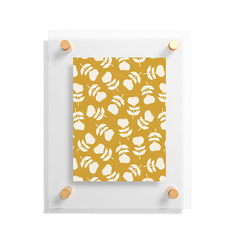 Little Arrow Design Co vintage floral gold Floating Acrylic Print
