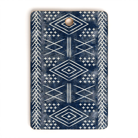 Little Arrow Design Co vintage moroccan on blue Cutting Board Rectangle