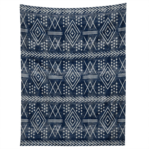 Little Arrow Design Co vintage moroccan on blue Tapestry