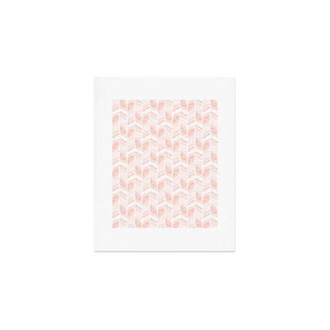 Little Arrow Design Co watercolor feather in pink Art Print