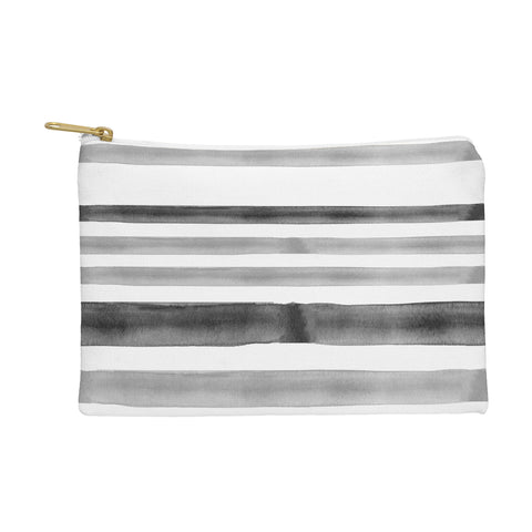 Little Arrow Design Co Watercolor Stripes in Grey Pouch