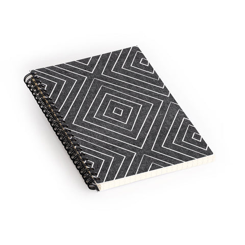 Little Arrow Design Co woven diamonds charcoal Spiral Notebook