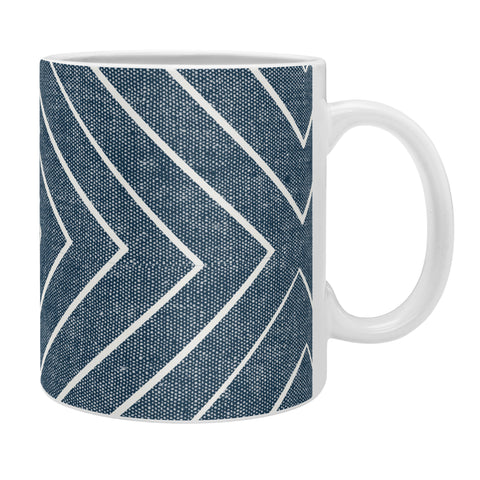 Little Arrow Design Co woven diamonds dark blue Coffee Mug
