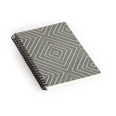 Little Arrow Design Co woven diamonds olive Spiral Notebook