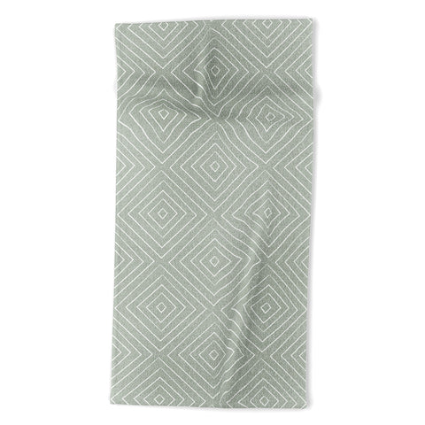 Little Arrow Design Co woven diamonds sage Beach Towel