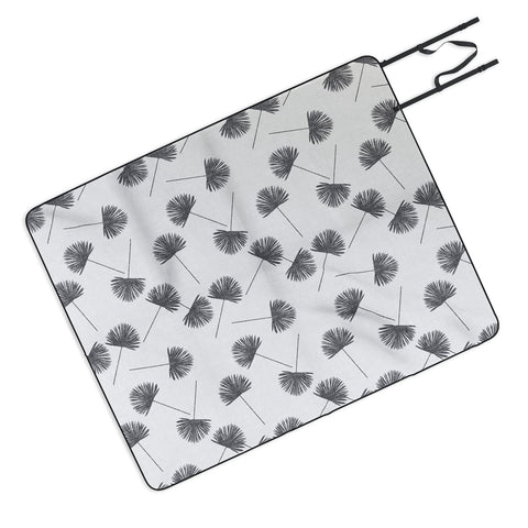 Little Arrow Design Co Woven Fan Palm in Grey Picnic Blanket