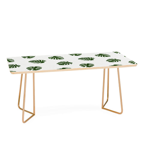 Little Arrow Design Co Woven Monstera in Green Coffee Table
