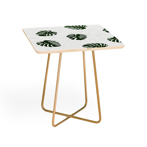 Little Arrow Design Co Woven Monstera in Green Side Table
