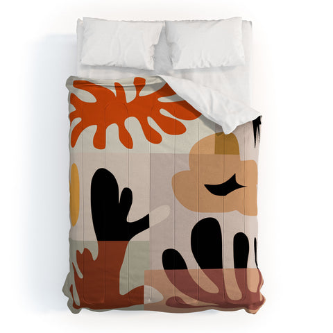 Little Dean Abstract shape collage Comforter
