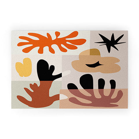 Little Dean Abstract shape collage Welcome Mat