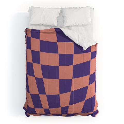 Little Dean Checkered pink and purple Comforter