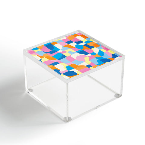 Little Dean Colorful checkered mosaic Acrylic Box