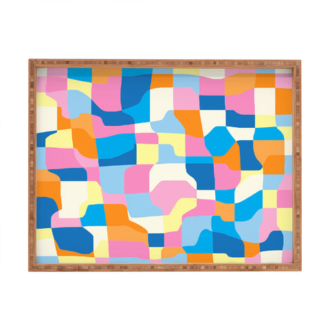 Little Dean Colorful checkered mosaic Rectangular Tray