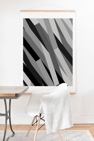 Little Dean Diagonal stripe Art Print And Hanger