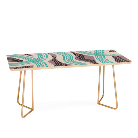 Little Dean Muted pink and green stripe Coffee Table