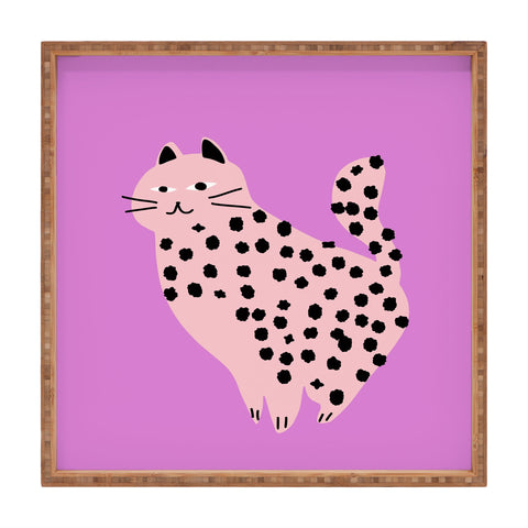 Little Dean Pink power cat Square Tray