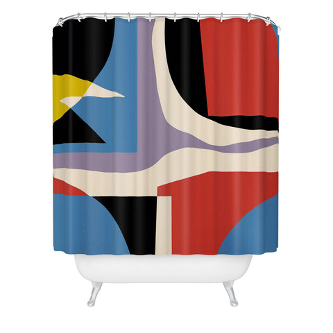 Little Dean Primary abstract Shower Curtain