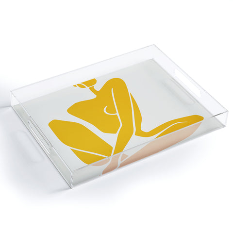 Little Dean Sitting nude in yellow Acrylic Tray