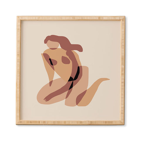 Little Dean Terracotta nude Framed Wall Art