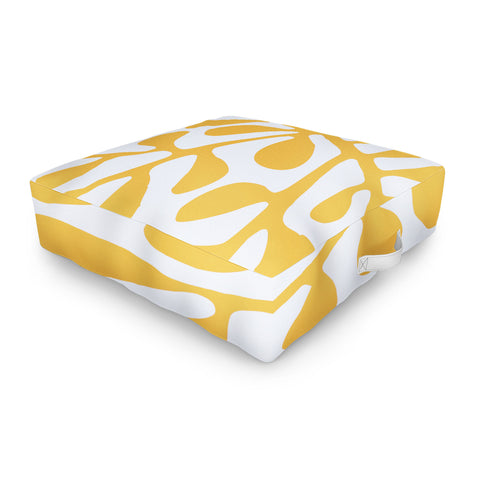 Little Dean Yellow crawler pattern Outdoor Floor Cushion