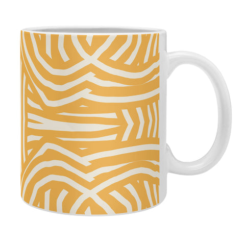 Little Dean Yellow mustard boho stripe Coffee Mug