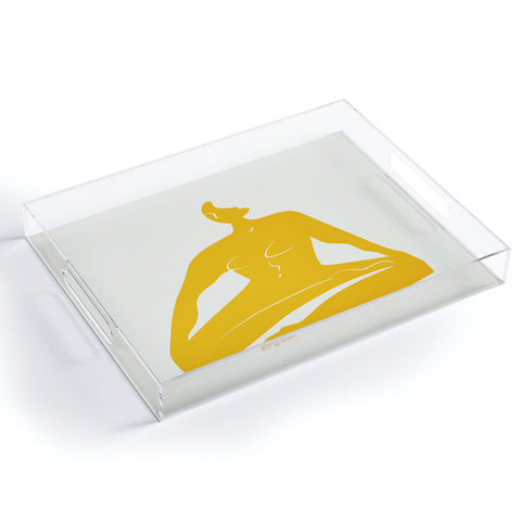 Little Dean Zen nude in yellow Acrylic Tray