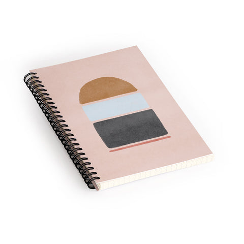 Lola Terracota Abstract interaction 123 Spiral Notebook