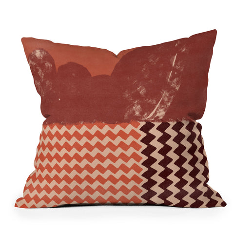 Lola Terracota Abstraction in terracotta Throw Pillow