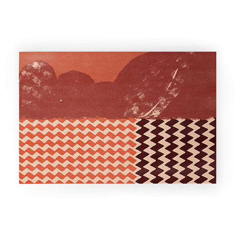 Lola Terracota Abstraction in terracotta Welcome Mat