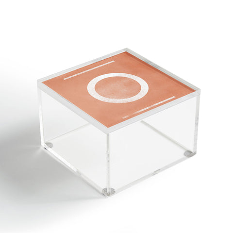Lola Terracota Circle minimal artwork Acrylic Box