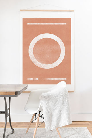 Lola Terracota Circle minimal artwork Art Print And Hanger