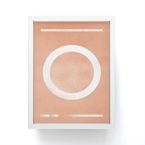 Lola Terracota Circle minimal artwork Framed Mini Art Print