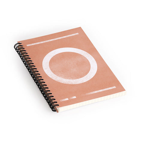 Lola Terracota Circle minimal artwork Spiral Notebook