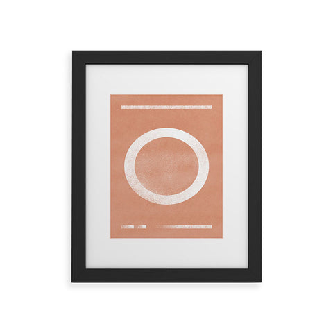 Lola Terracota Circle minimal artwork Framed Art Print