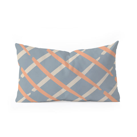 Lola Terracota Classic line pattern 444 Oblong Throw Pillow