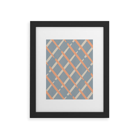 Lola Terracota Classic line pattern 444 Framed Art Print