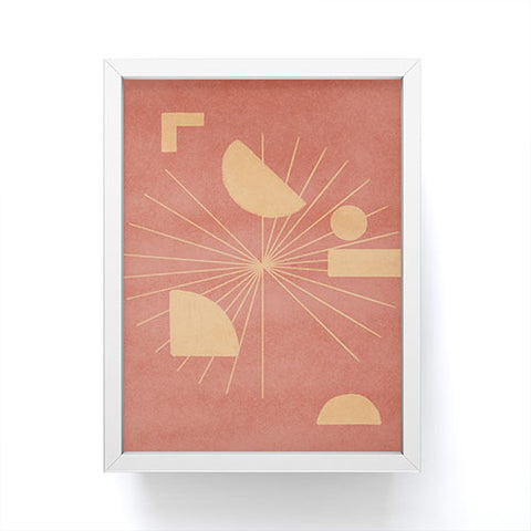 Lola Terracota Geometrical shapes moving Framed Mini Art Print