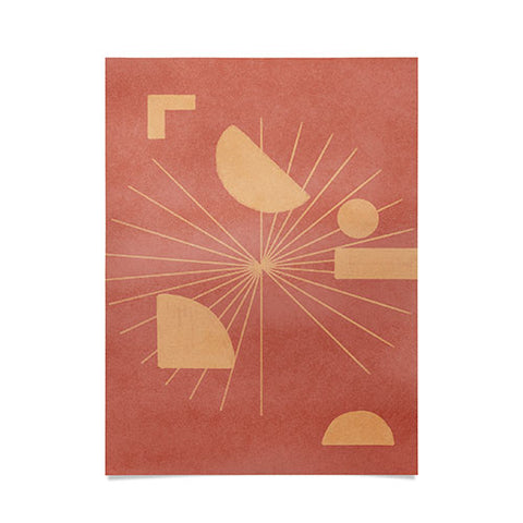 Lola Terracota Geometrical shapes moving Poster
