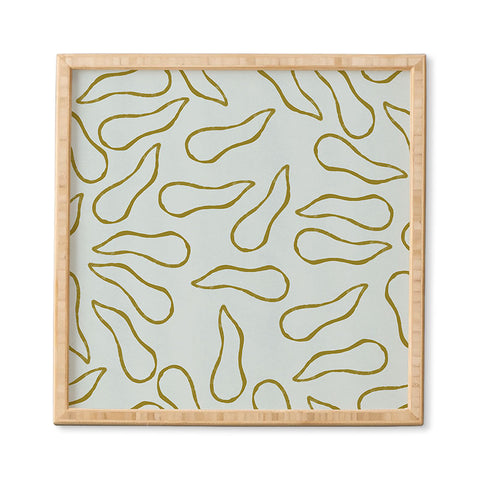 Lola Terracota Moving shapes on a soft colors background 436 Framed Wall Art