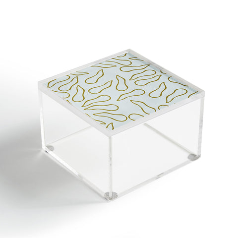 Lola Terracota Moving shapes on a soft colors background 436 Acrylic Box