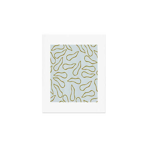 Lola Terracota Moving shapes on a soft colors background 436 Art Print